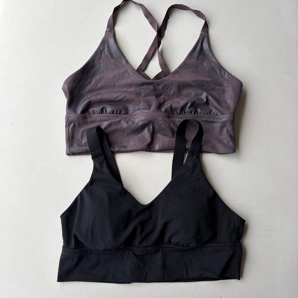Aerie Offline Sports Bra Bundle Black Metallic Gray M